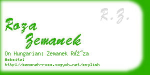 roza zemanek business card